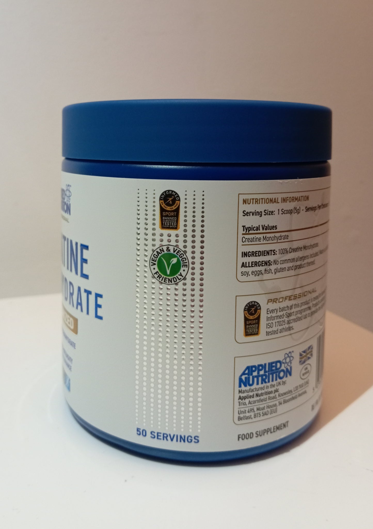 Applied Nutrition Creatine monohydrate micronized 250g (50 servings)